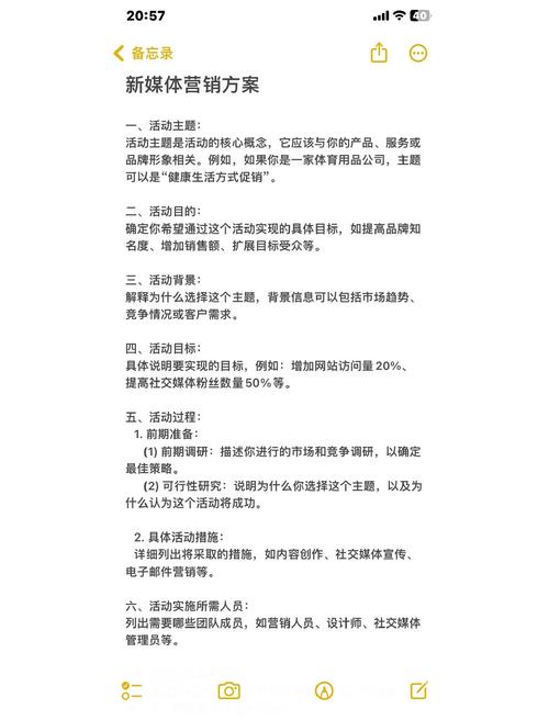 新媒体营销策划案文案